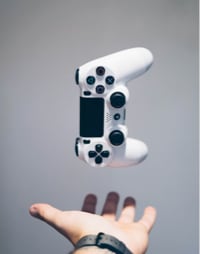 Gaming controller in hand